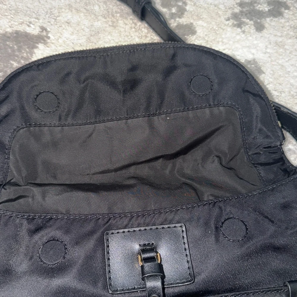 Marc Jacobs Black and Gold Crossbody Nylon Bag